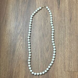 Vintage Monet White Gold Beaded Necklace